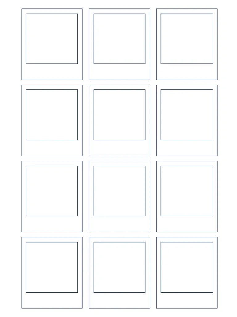 Polaroid Template PDF