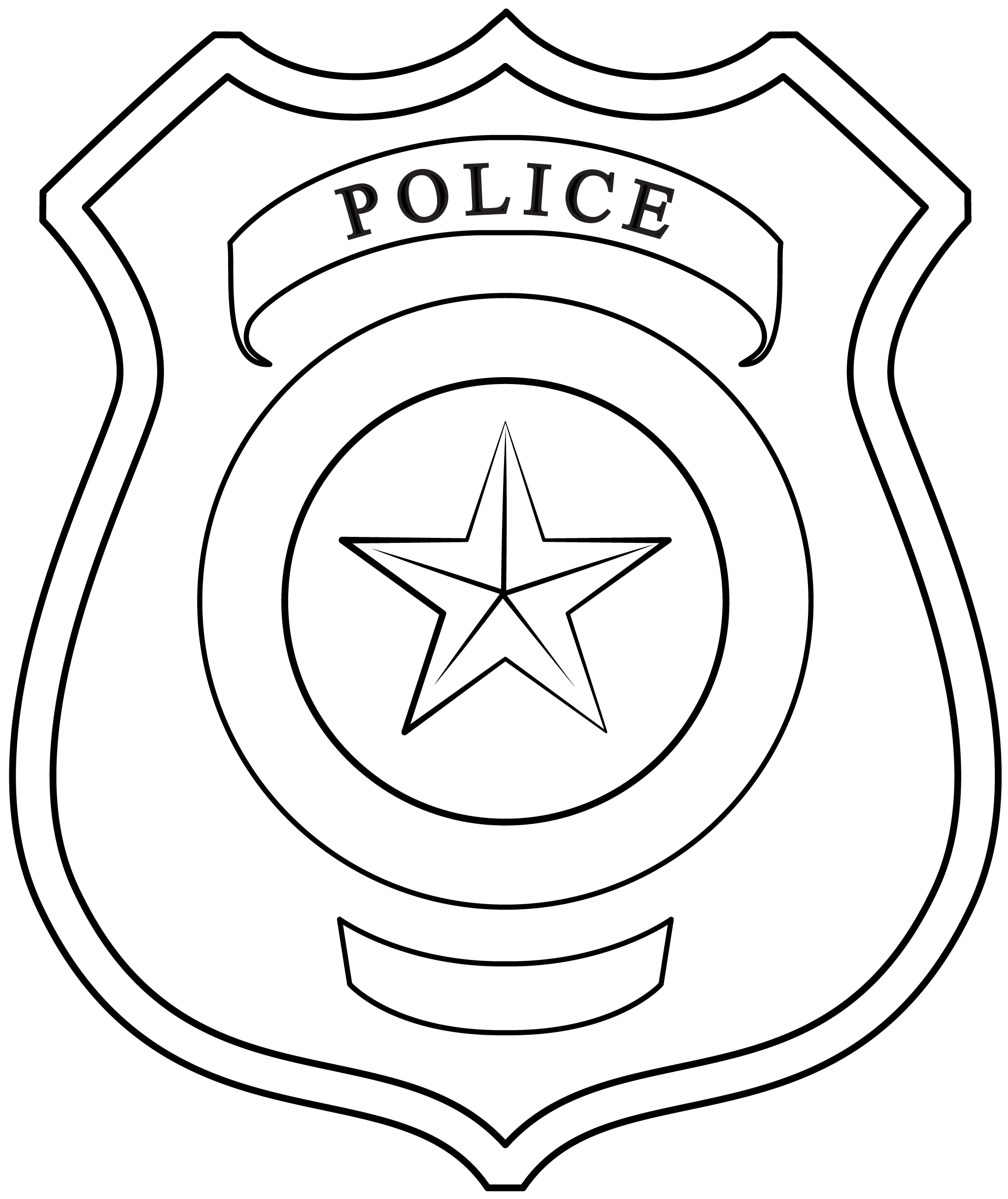 Police Badge Printable Template Printable Bingo Cards