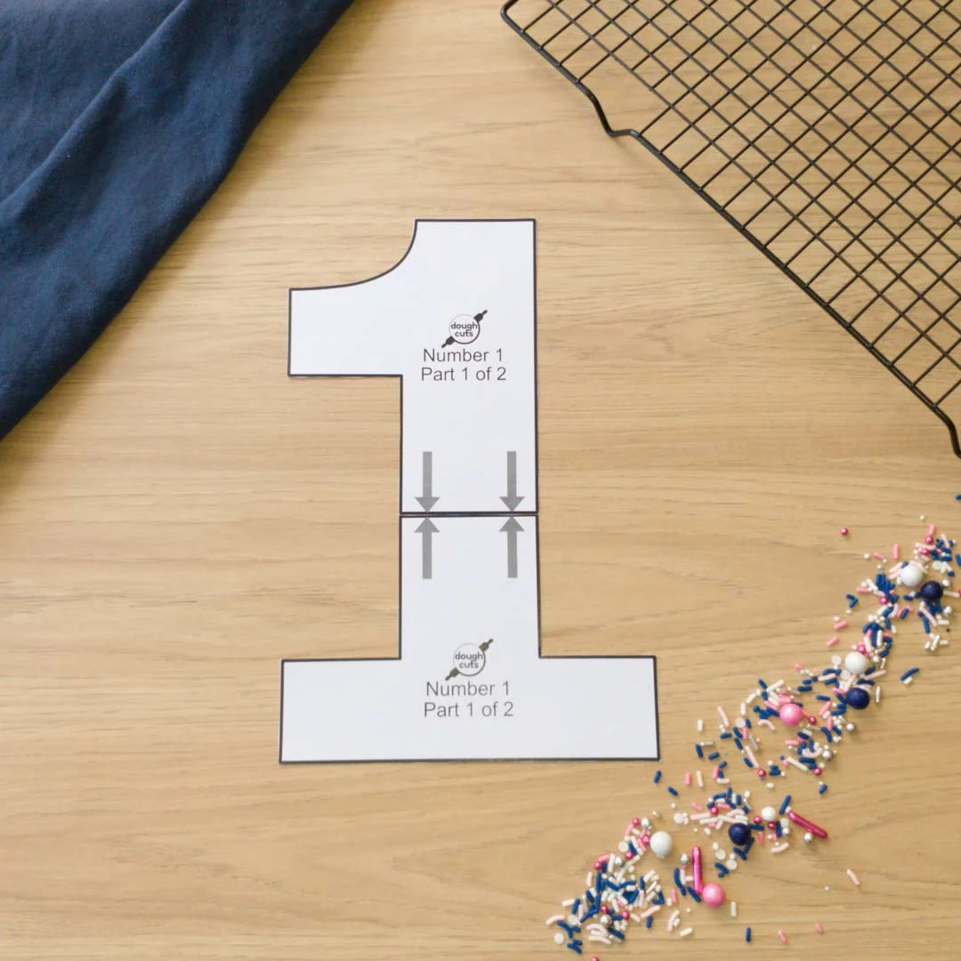 PRINT AT HOME Number Cookie Cake Templates Individual 11 