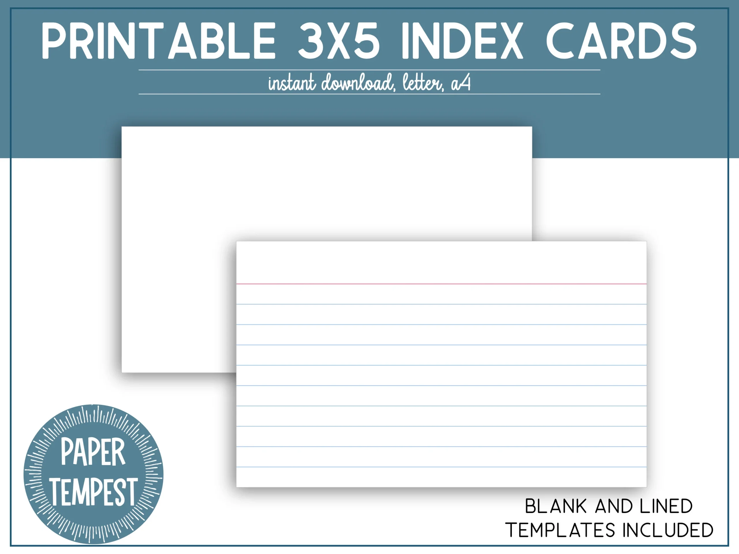 3x5 Printable Template