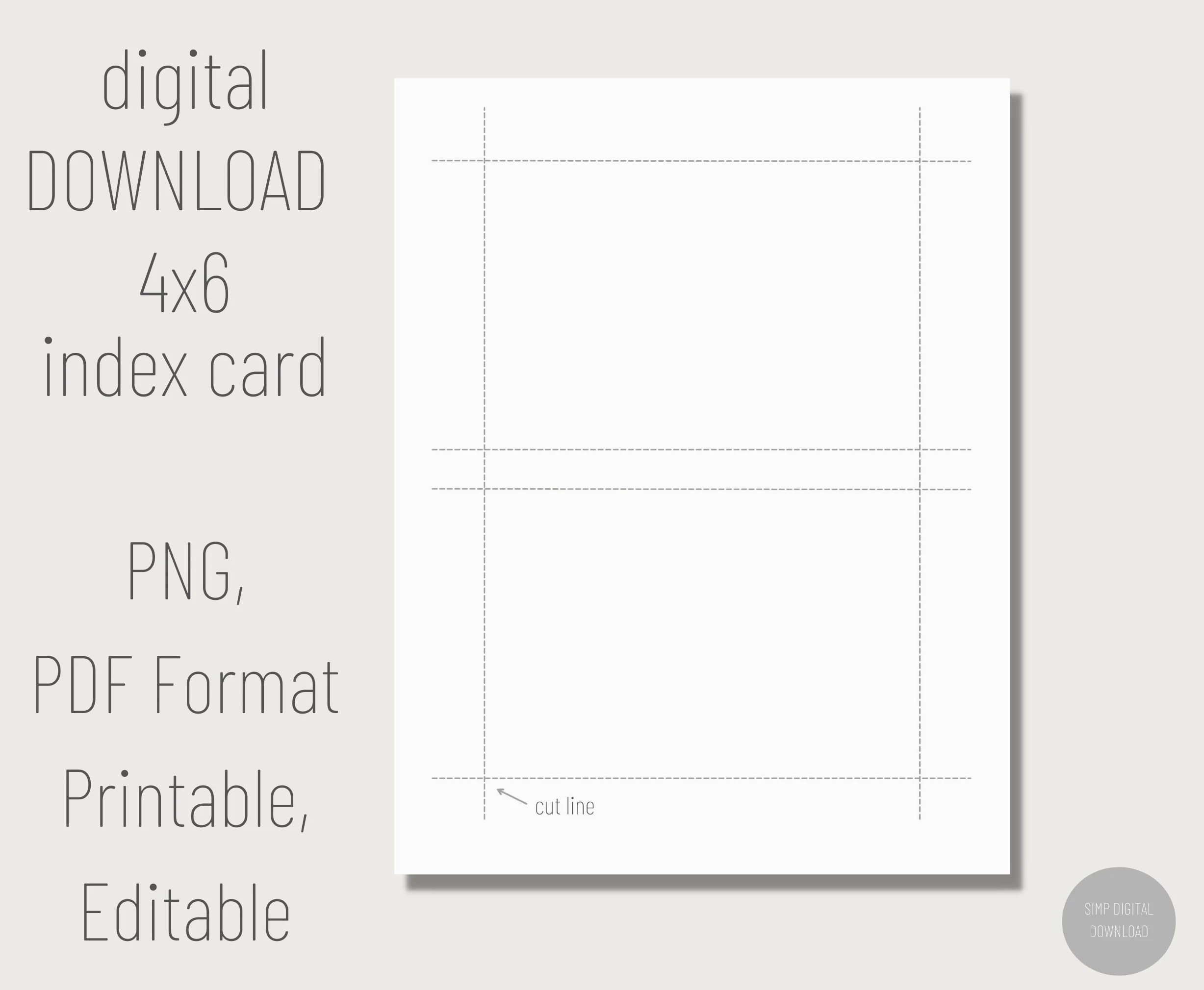 Printable Notecard Template Printable Notecard Template
