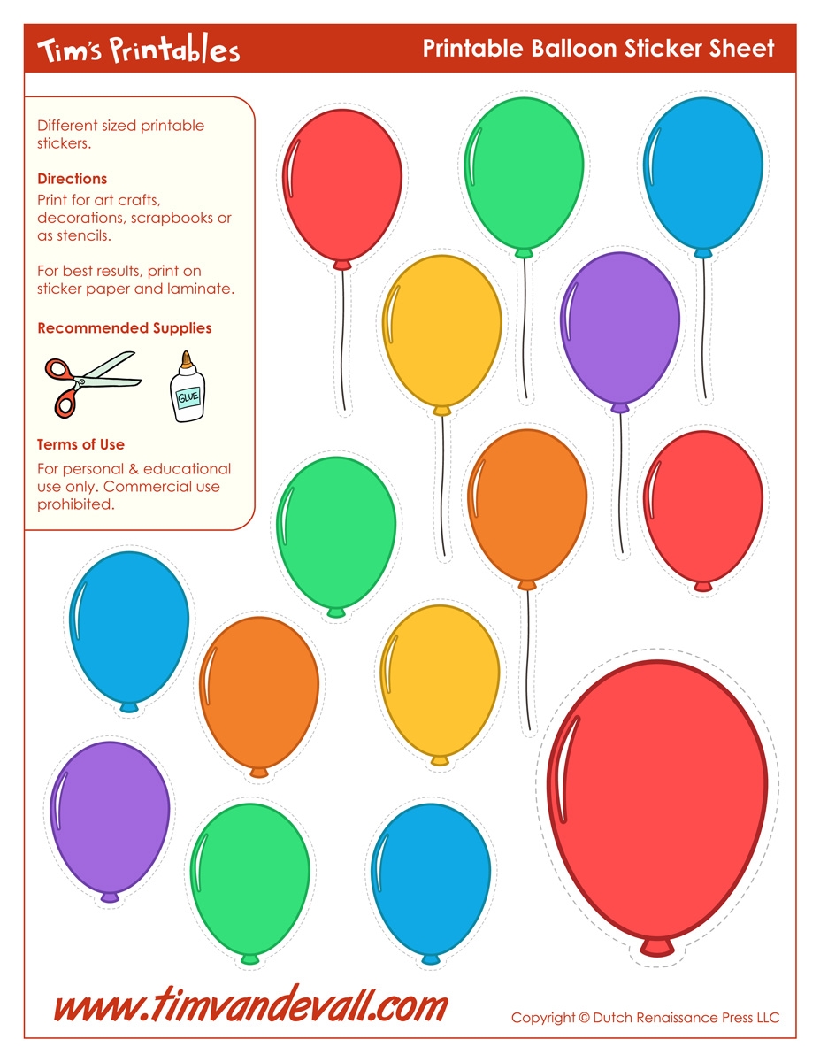 Free Printable Editable Balloon Template
