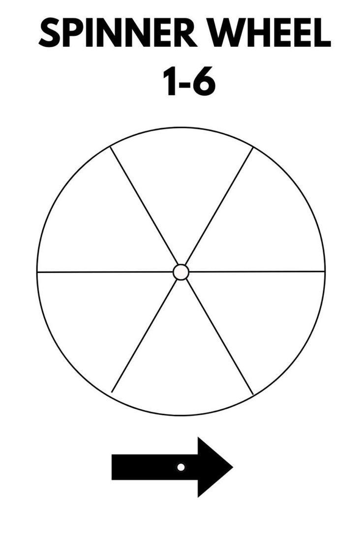 Printable Blank Spinner Wheel Templates 1 6
