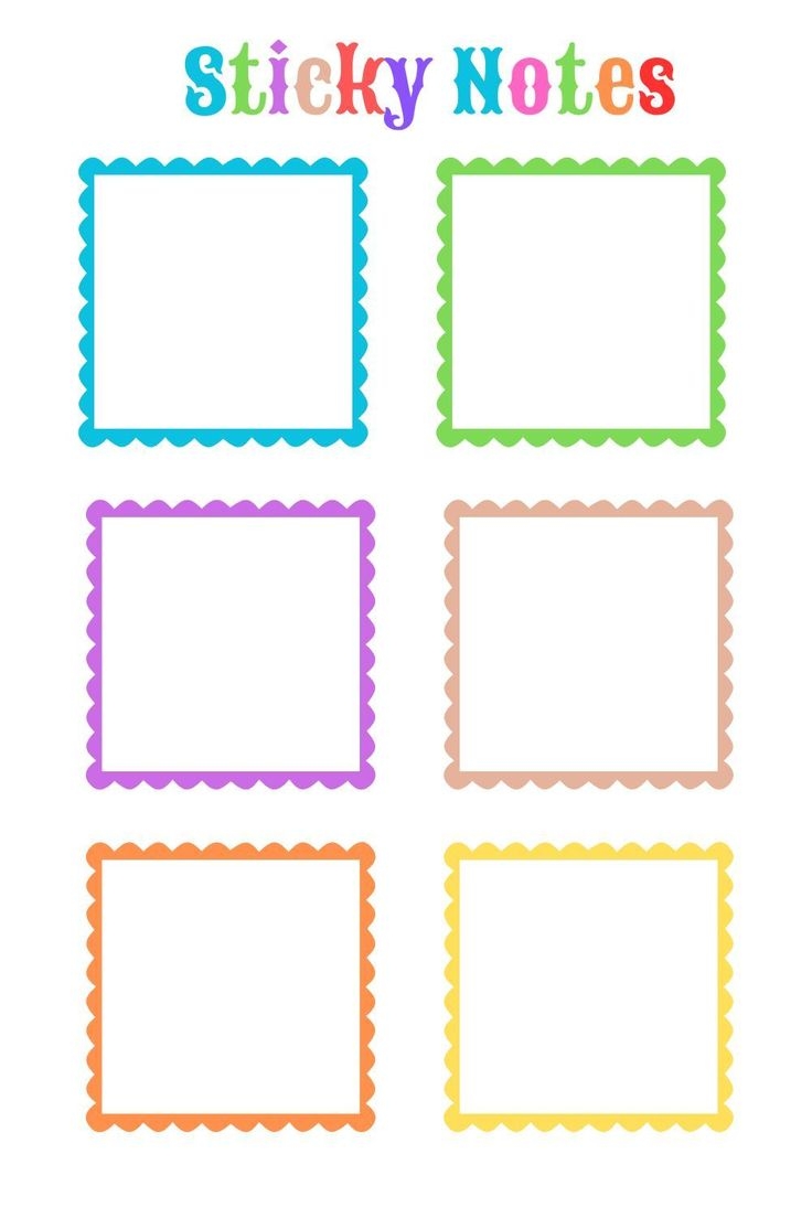 Printable Blank Sticky Notes Templates With PDF Printables Hub