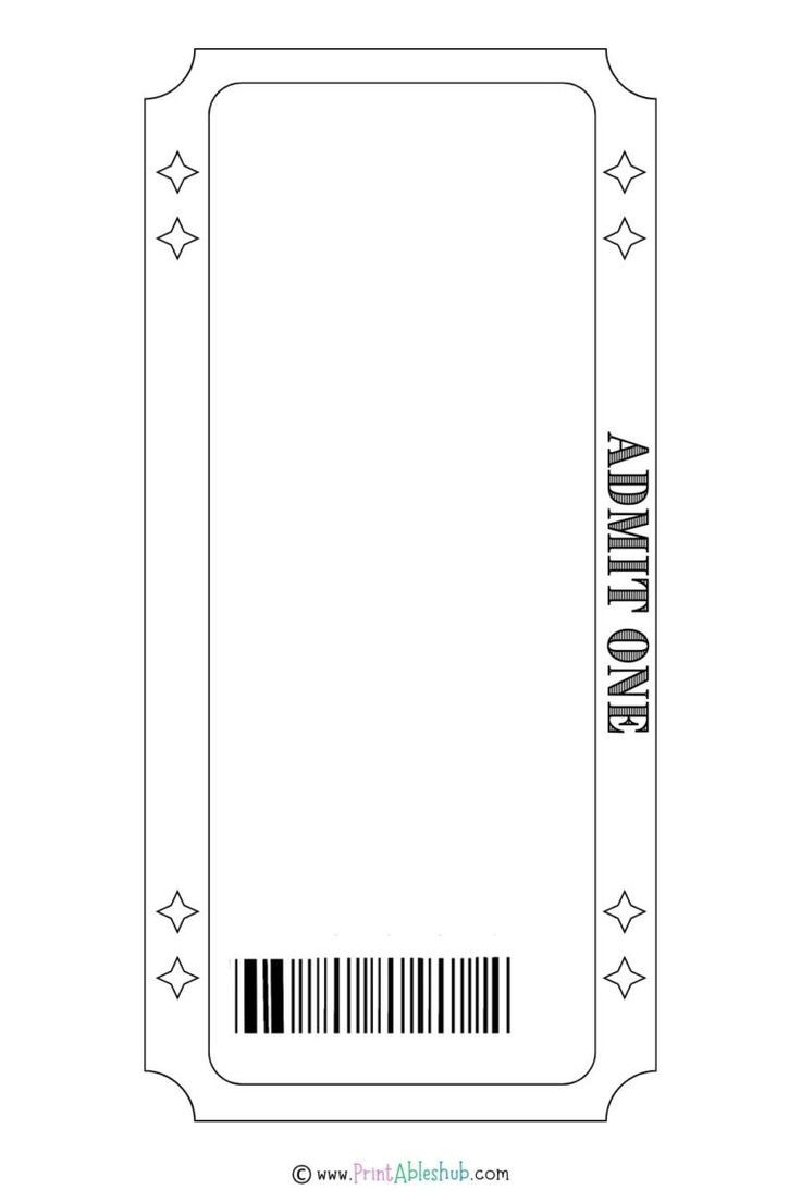 Downloadable Printable Ticket Template