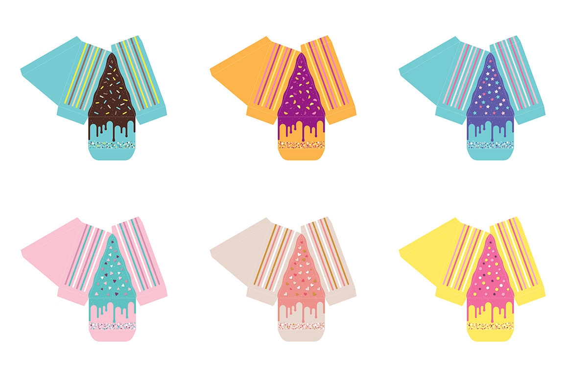 Printable Box Template Cake Slice By Moibalkon TheHungryJPEG