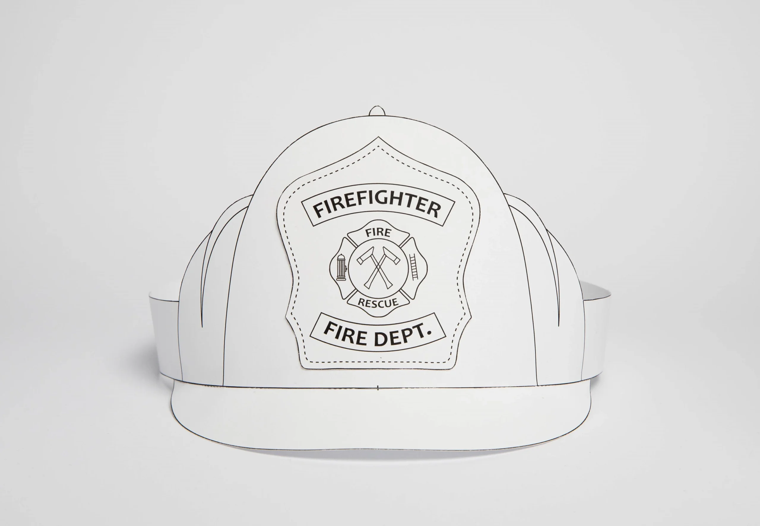Printable Firefighter Hat Template Printable Firefighter Hat Template