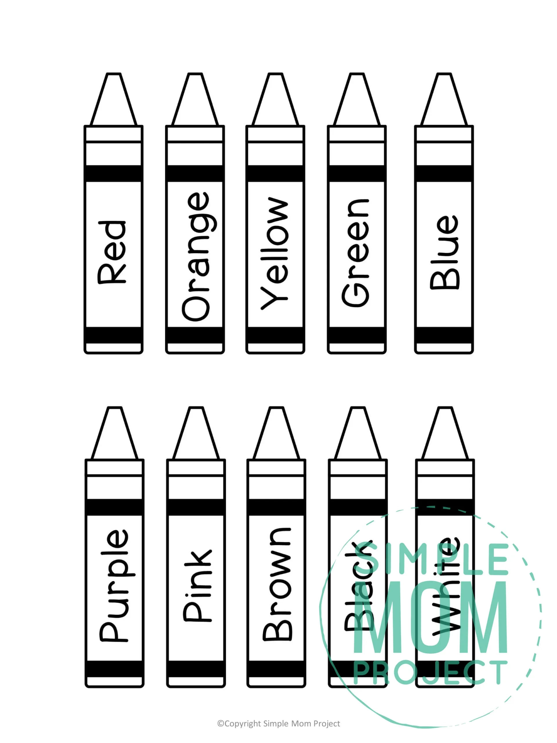 Crayon Template Free Printable Crayon Template Free Printable