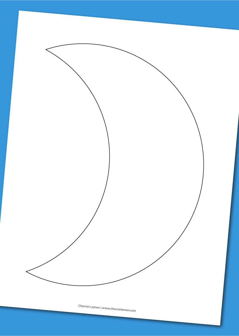 Free Printable Crescent Moon Template Free Printable Crescent Moon Template