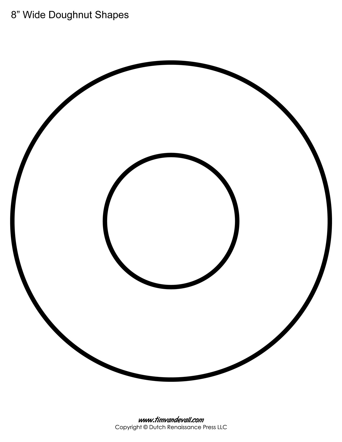 Printable Donut Templates Blank Doughnut Shapes