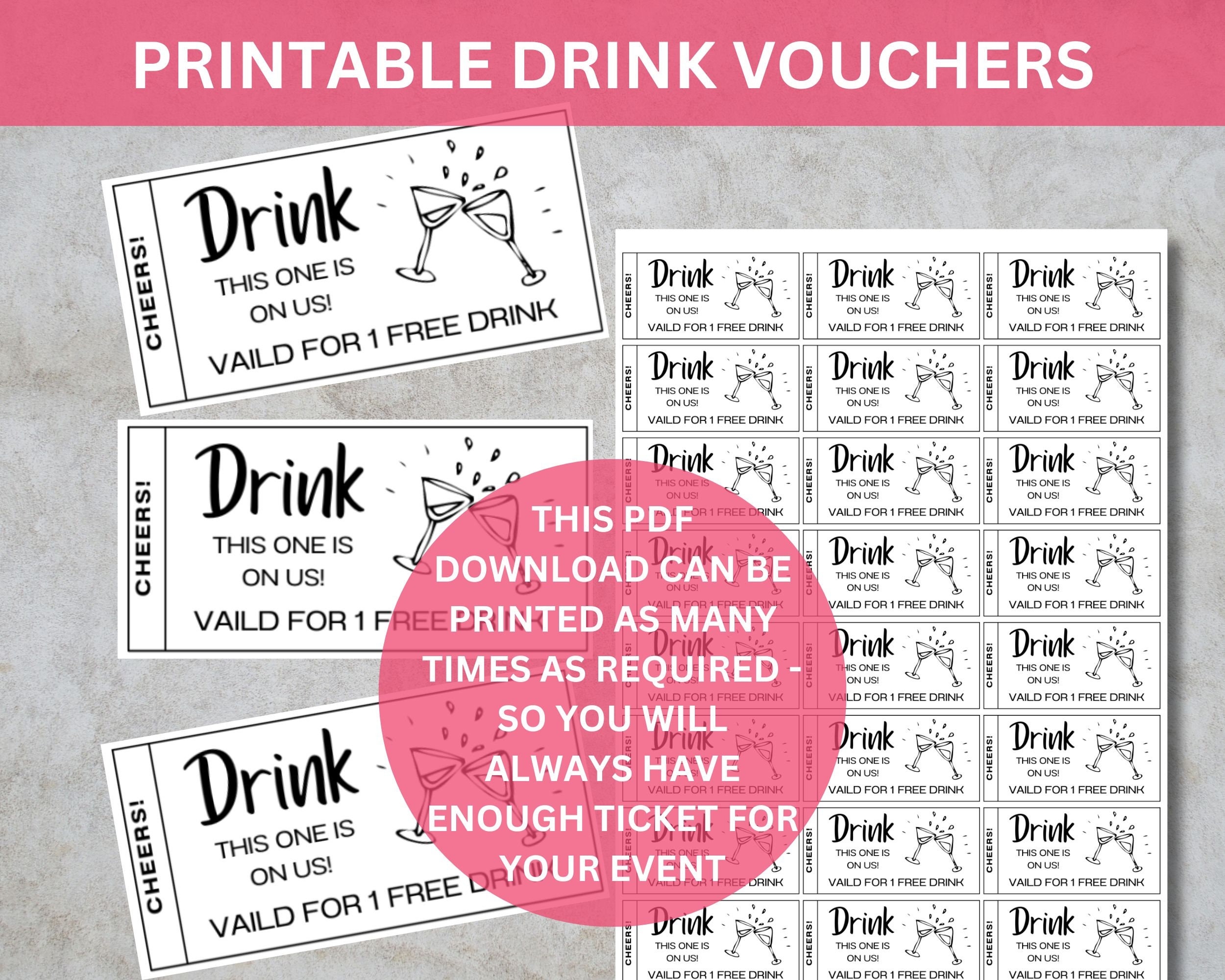 Printable Free Drink Voucher Template Printable Free Drink Voucher Template