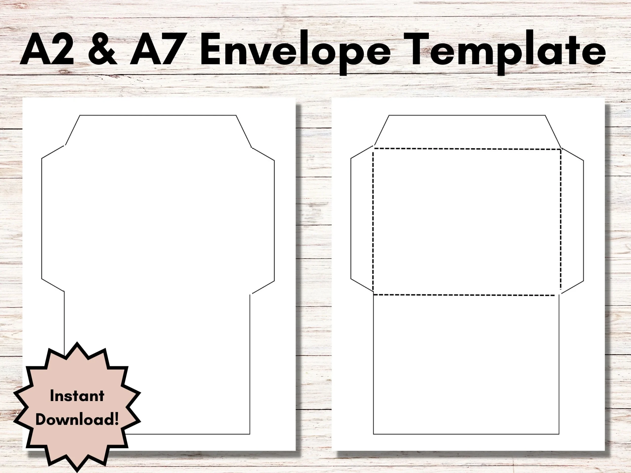 Printable Envelope Template A2 Envelope Template A7 Envelope