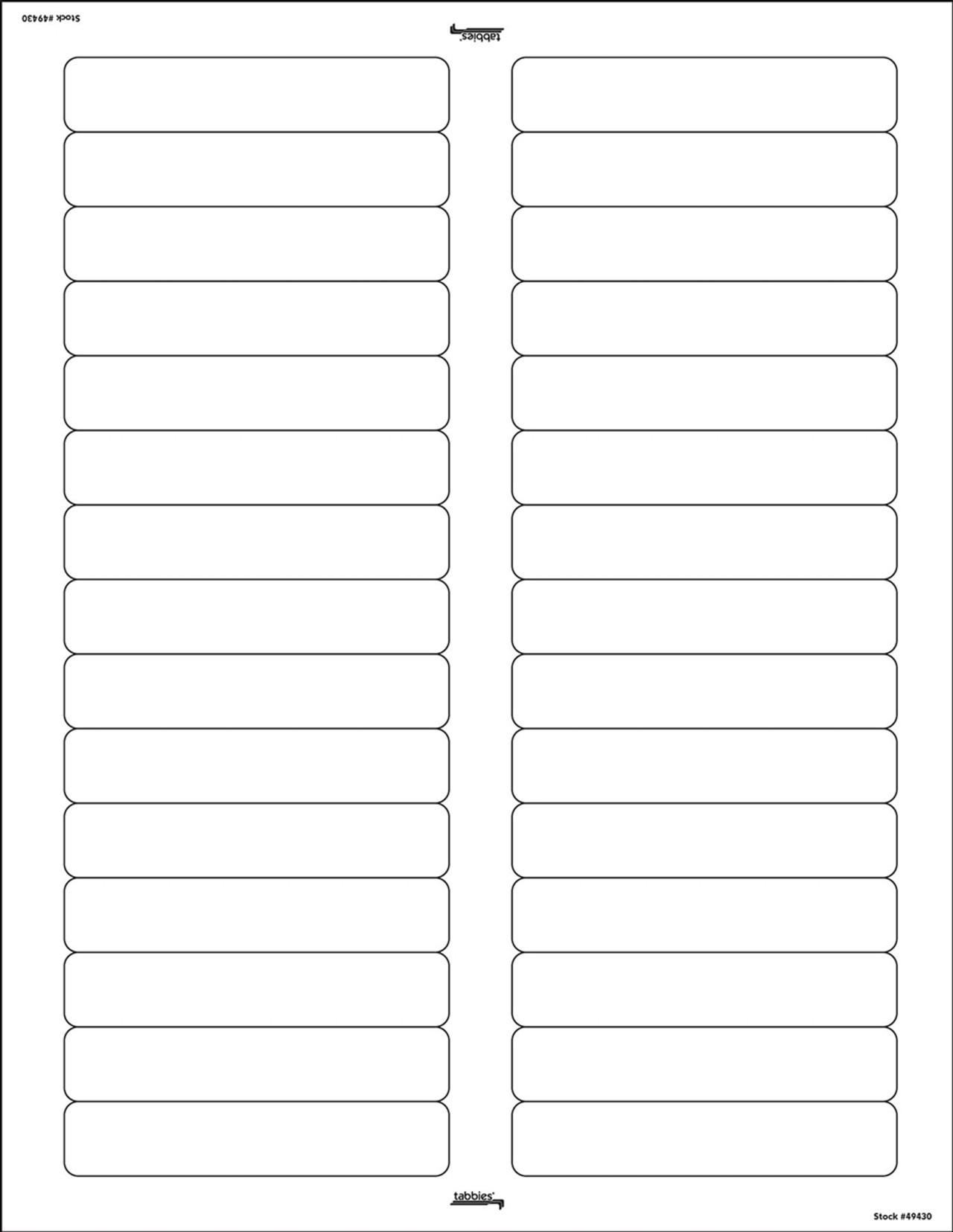 Printable File Folder Labels White 1 3 Cut Tab 750 Pack Filing