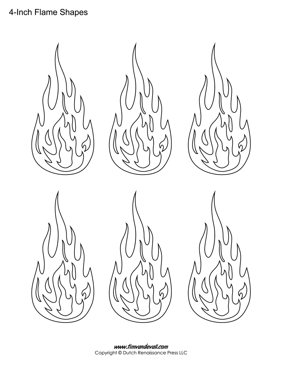Fire Flame Template Printable