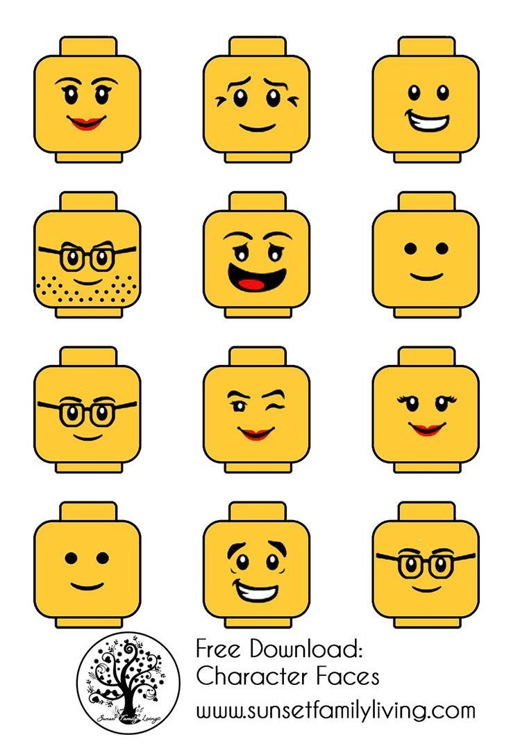 Printable Lego Faces FREE DOWNLOAD Printable Templates Lab