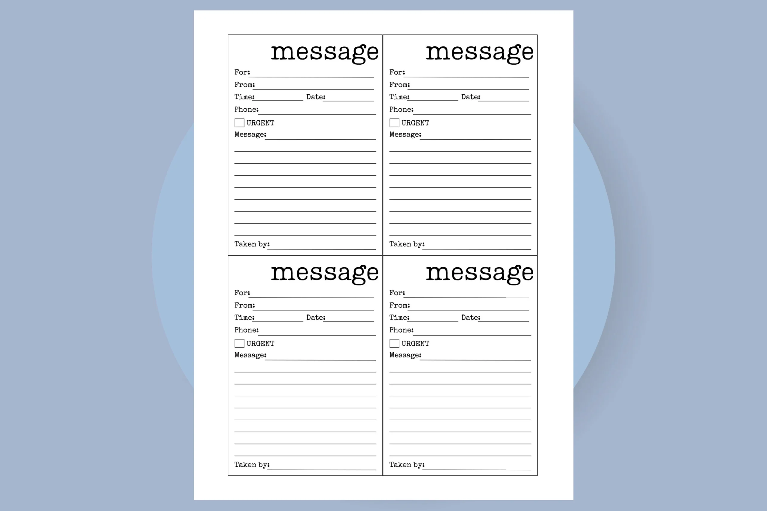 Printable Message Form Missed Call PDF Phone Message Memo Printable Message Form Missed Call PDF Phone Message Memo