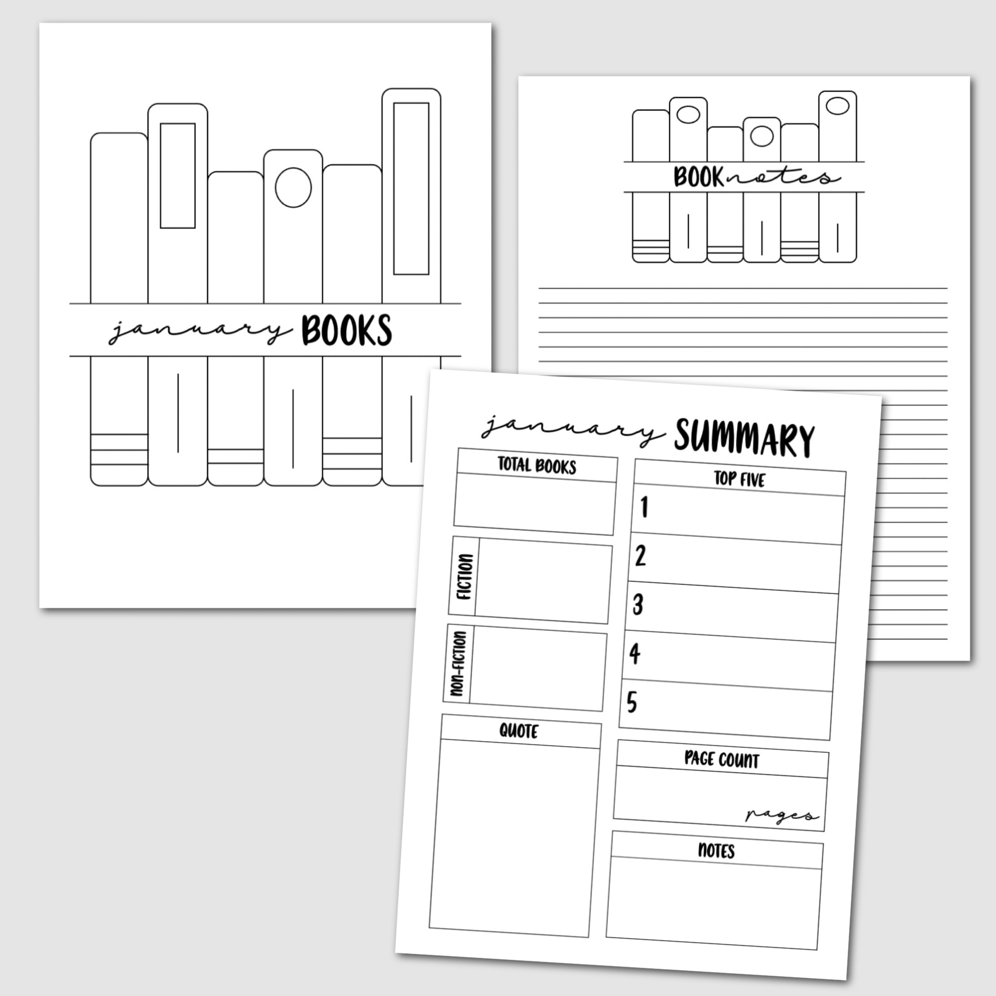 Printable Reading Journal Template
