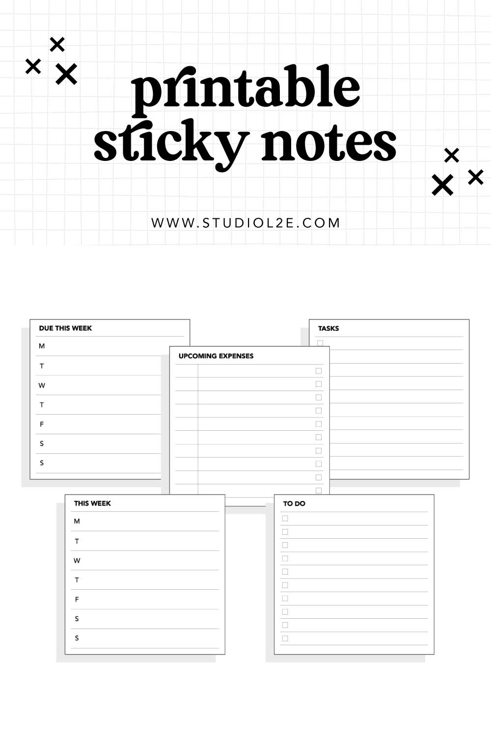 Printable Sticky Note Template