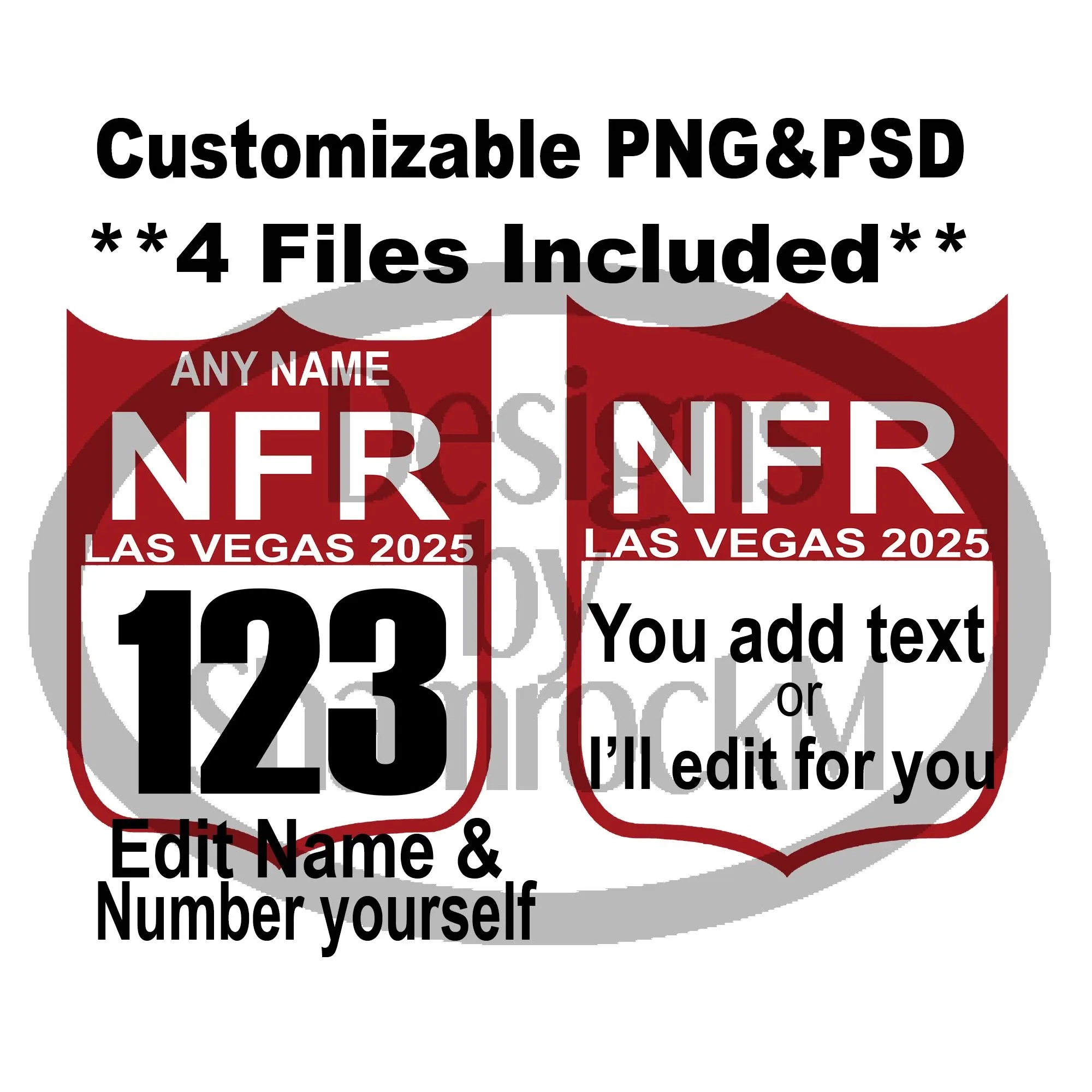 Printable Sublimation Design Rodeo Back Number NFR Png Images 