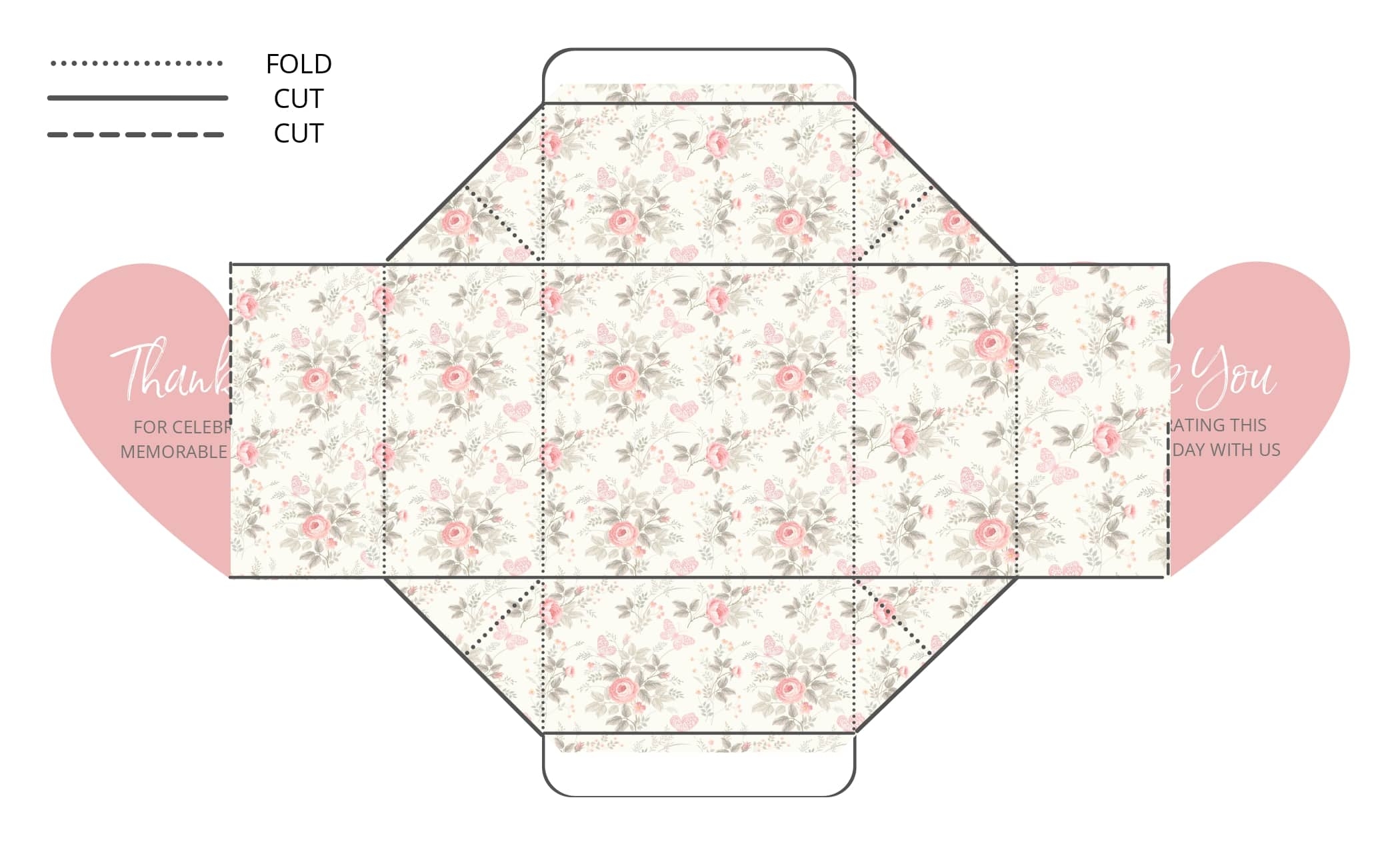 Favor Box Template Printable