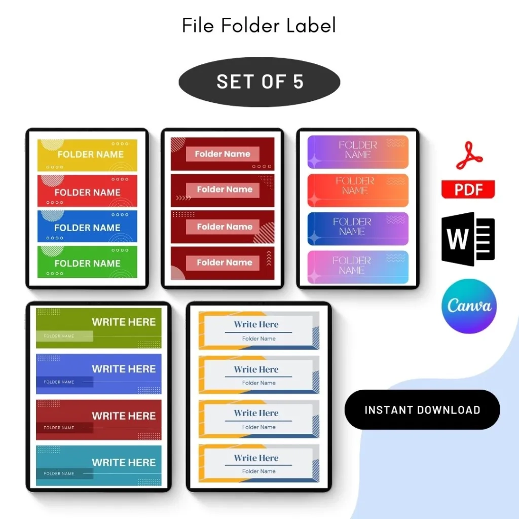 Free Printable File Cabinet Label Template Free Printable File Cabinet Label Template