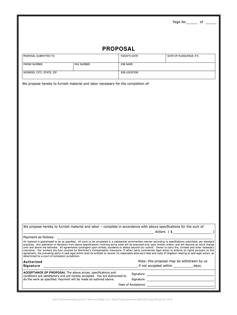 PROP 003 Form Fill Online Printable Fillable Blank PdfFiller