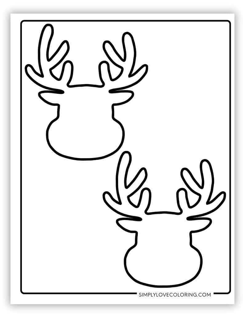 Reindeer Face Template Printable Reindeer Face Template Printable