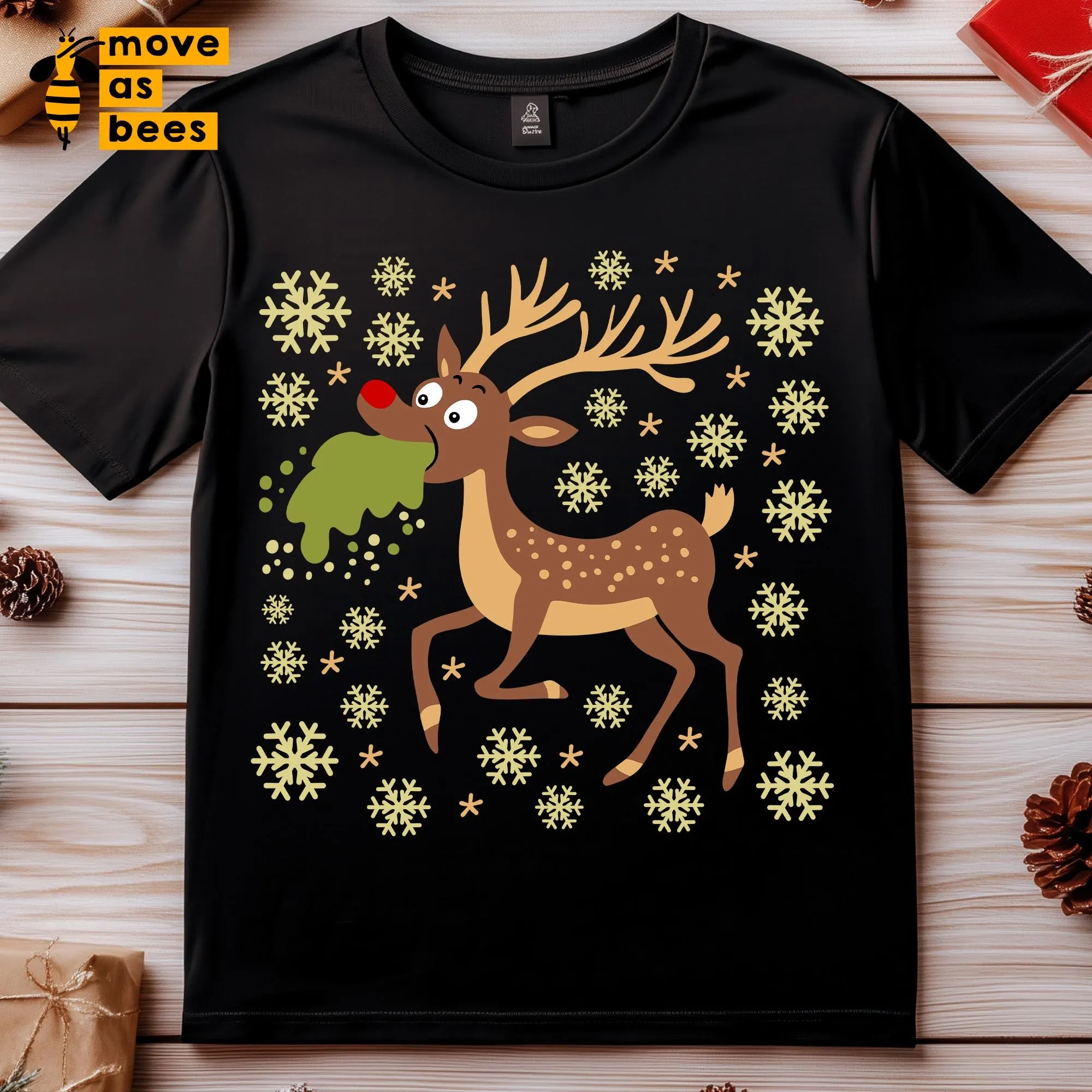 Printable Vomiting Reindeer Template