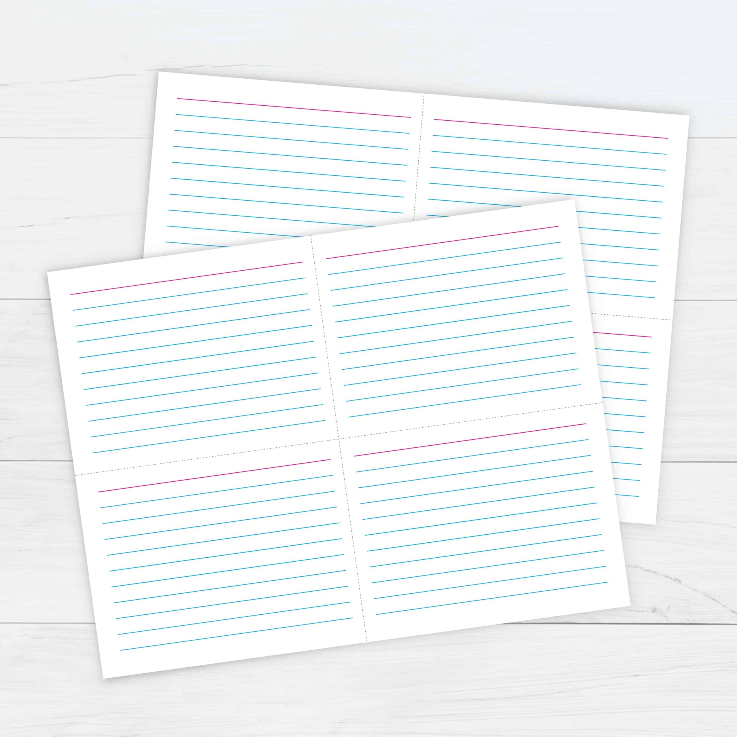 Index Card Template Printable