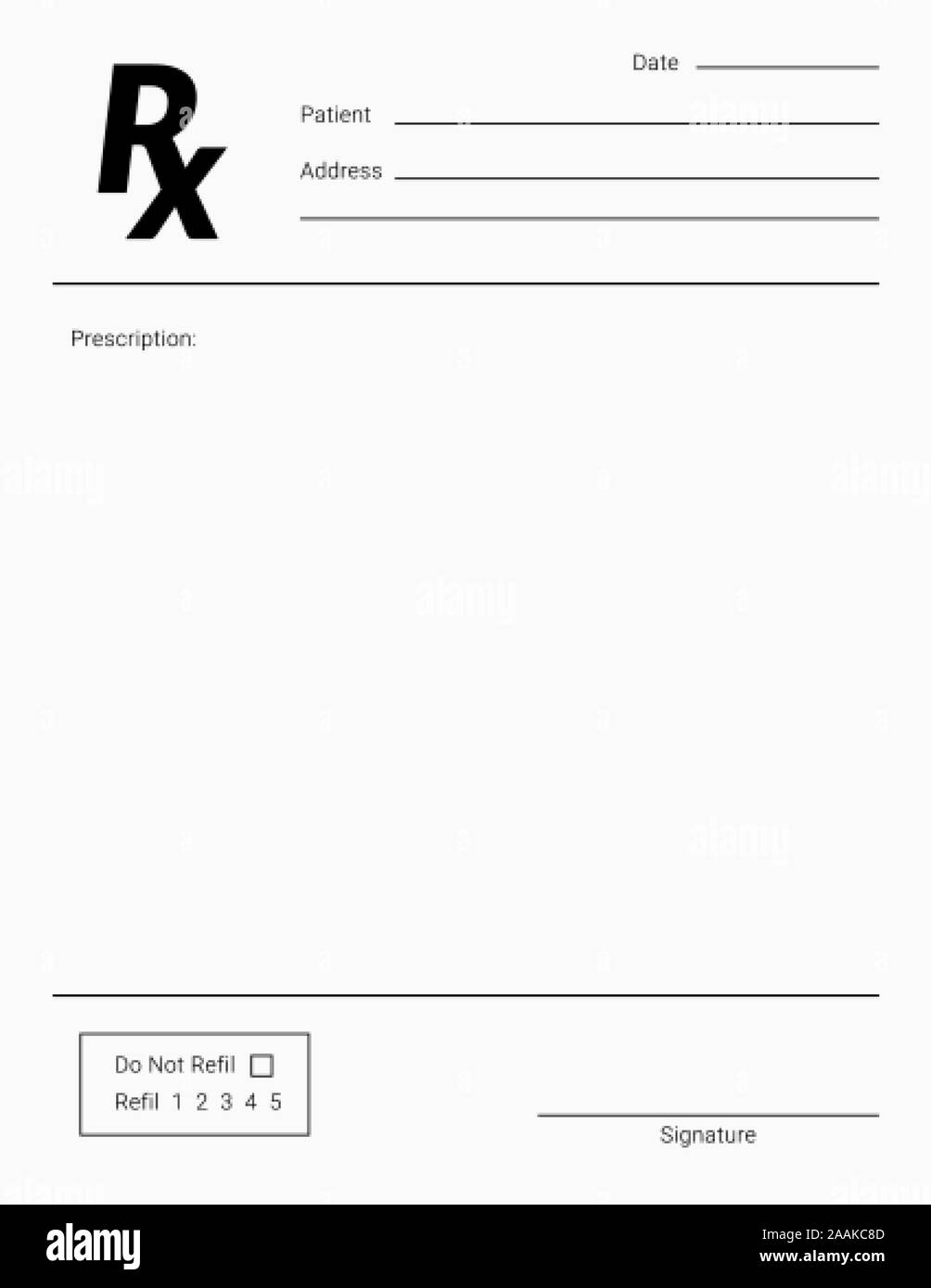Printable Prescription Pad Template