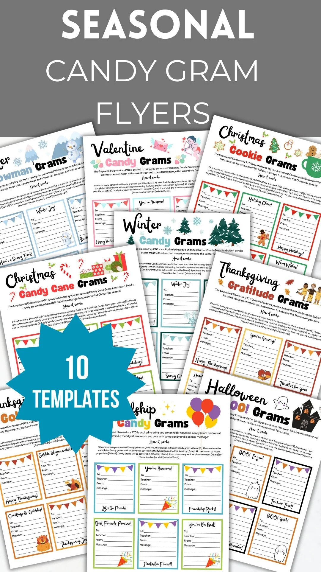 Printable Customizable Candy Gram Template