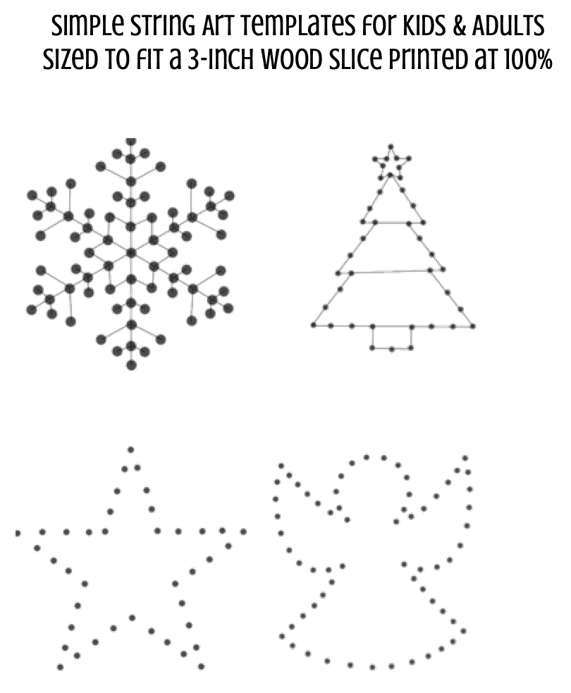 Simple amp Easy Christmas String Art Templates For Kids amp Adults
