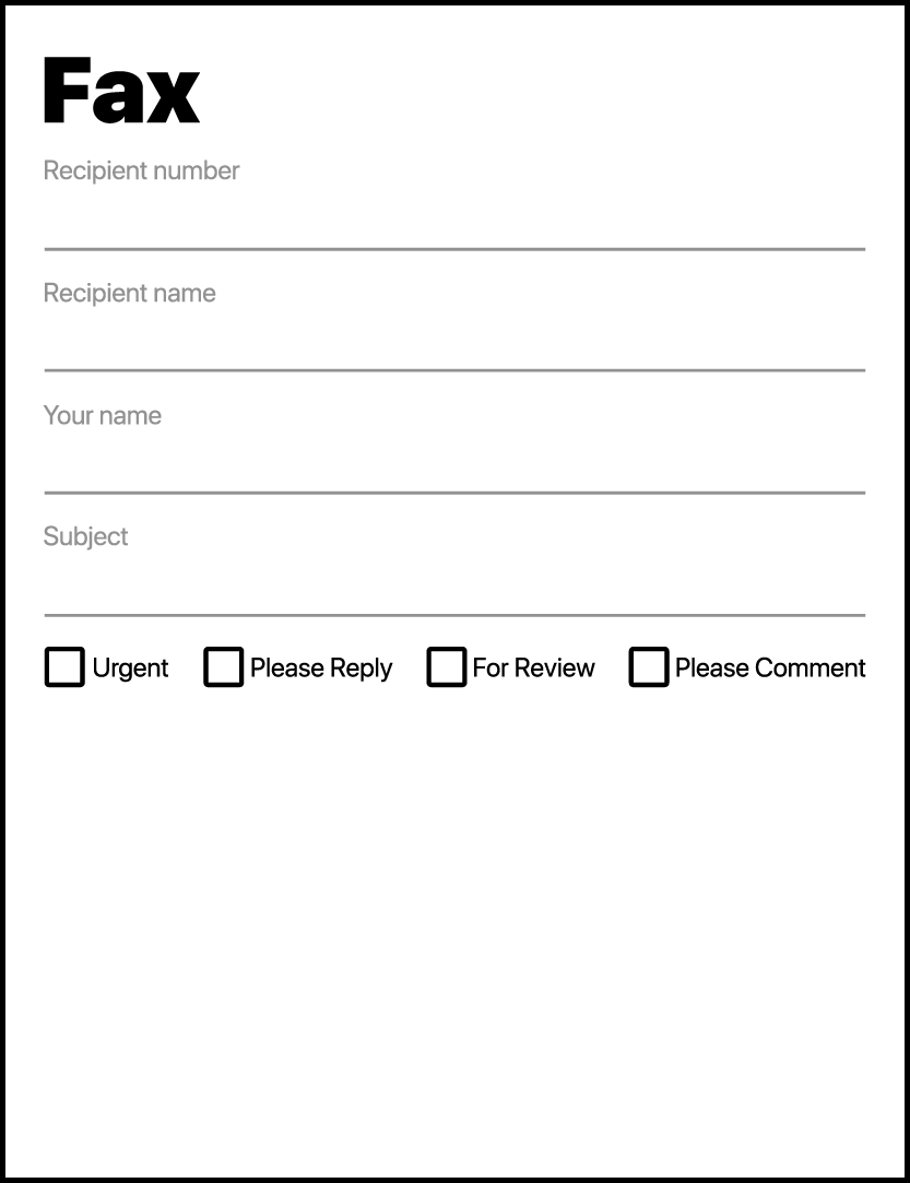 Free Printable Fax Cover Sheet Template Word