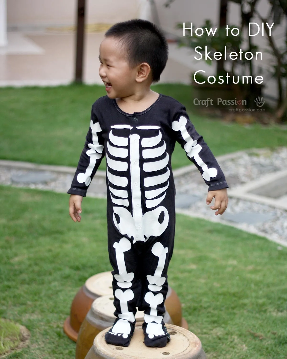 Skeleton Costume DIY Halloween Costume Craft Passion
