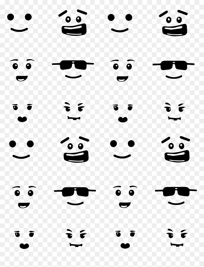 Printable Lego Face Template