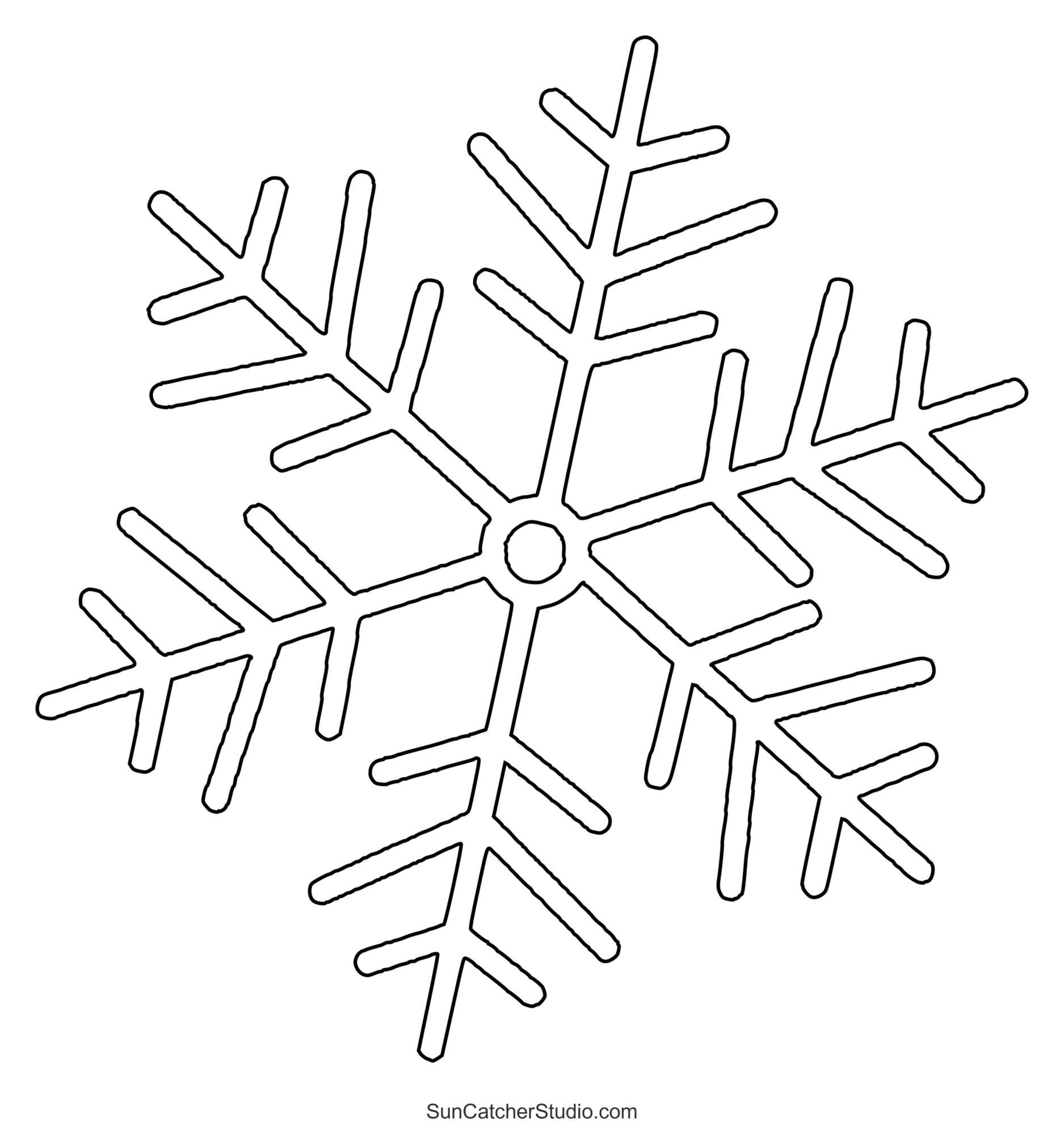 Simple Snowflake Template Printable
