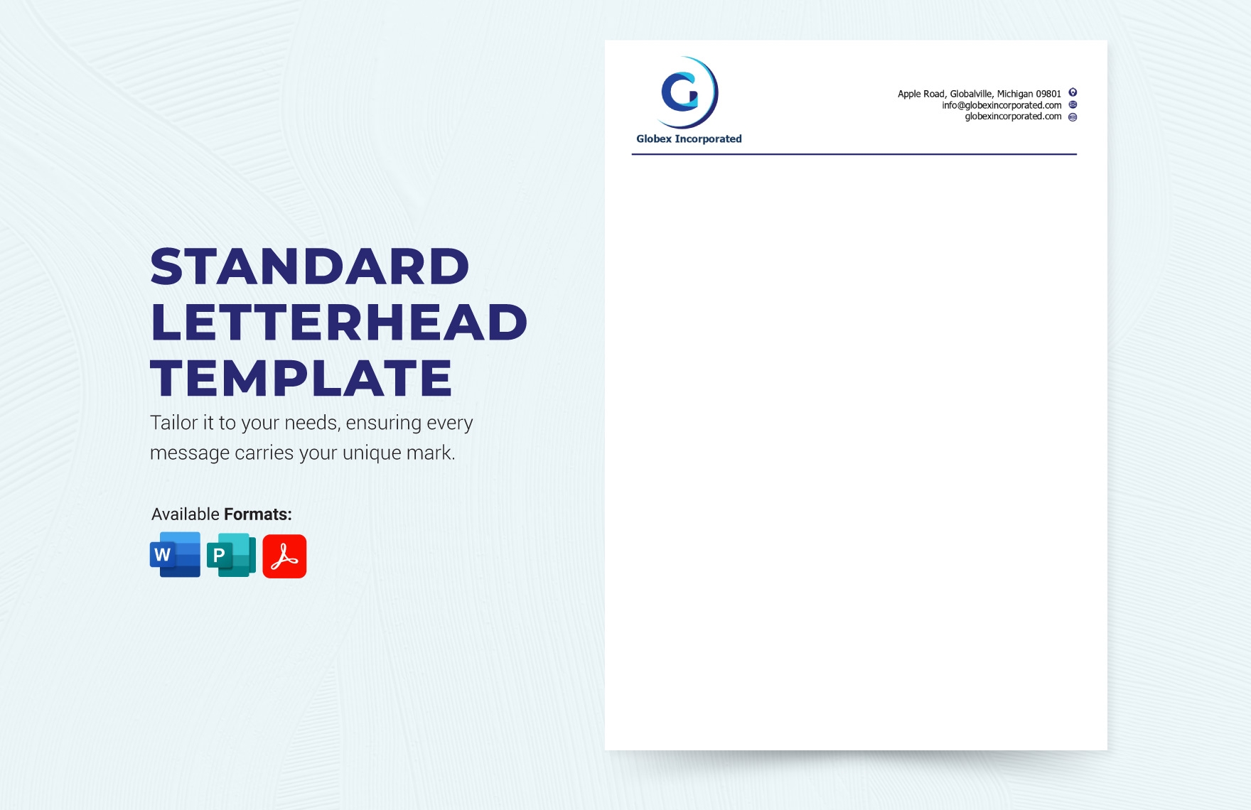 Standard Letterhead Template In Word Publisher PDF Download