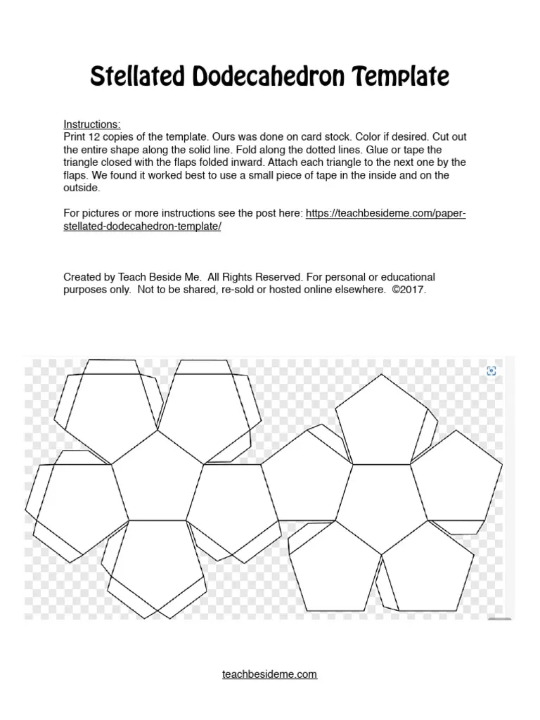 Dodecahedron Template Printable