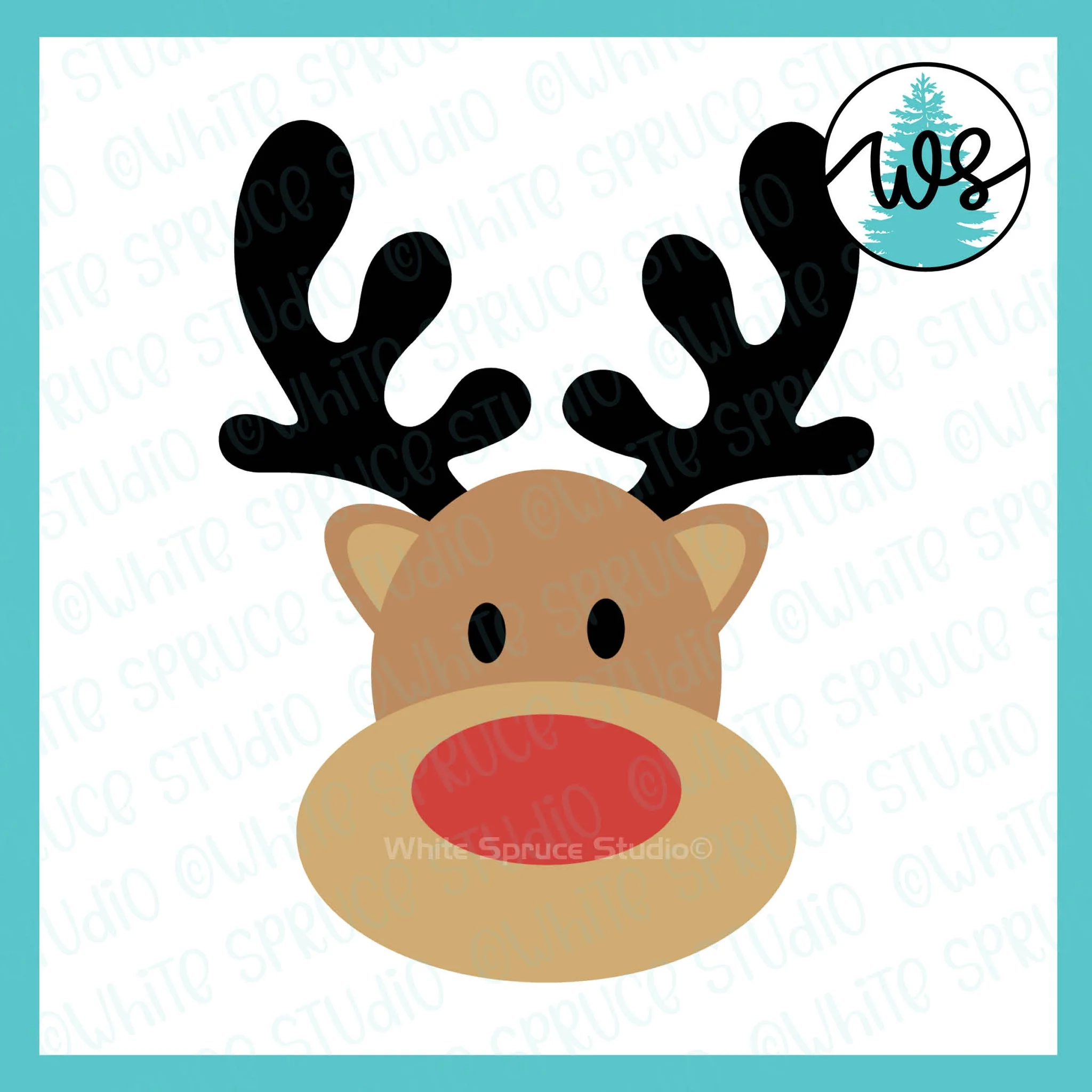 SVG Printable Christmas Reindeer Face White Spruce Studio SVG Printable Christmas Reindeer Face White Spruce Studio