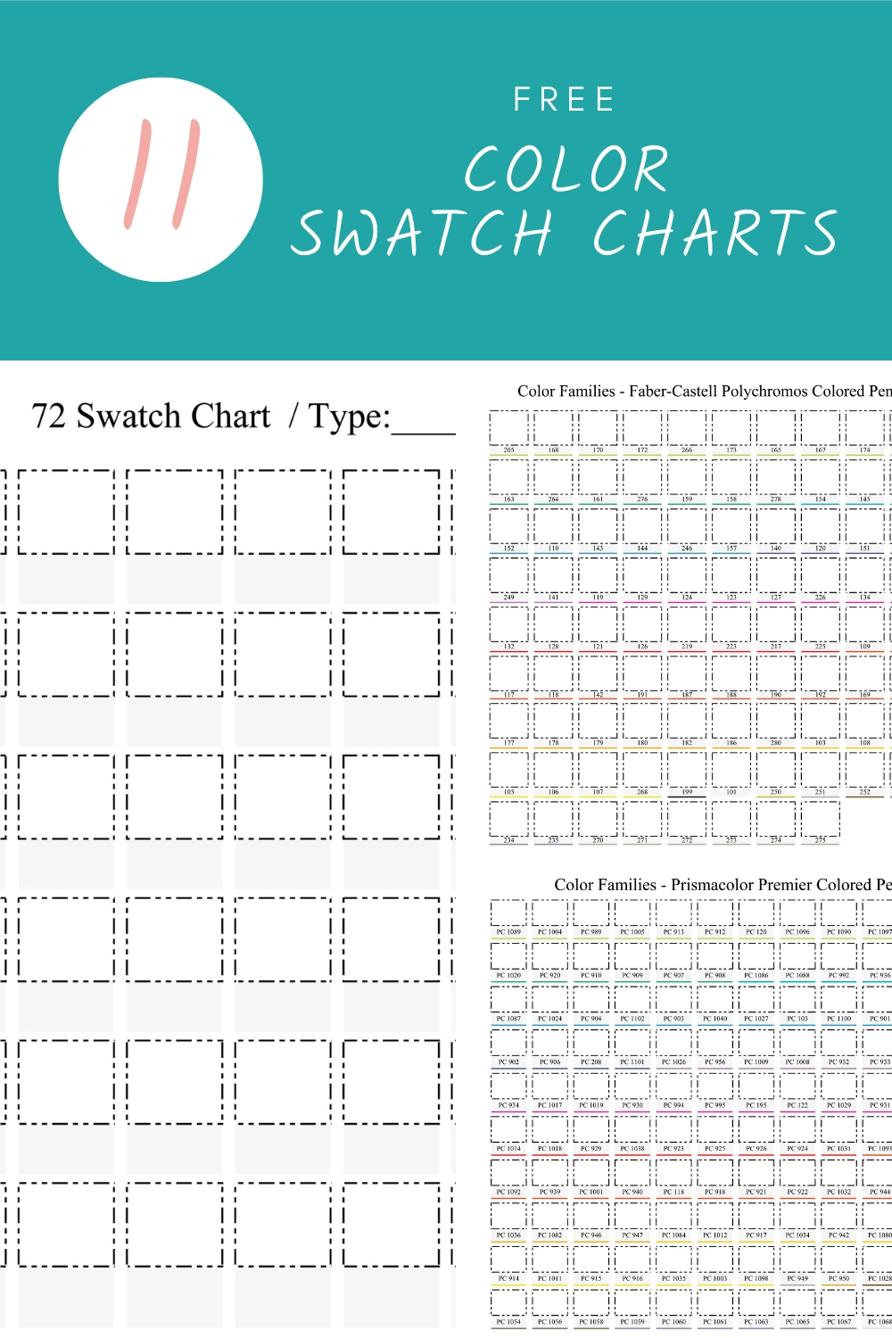 Free Printable Colored Pencil Swatch Template