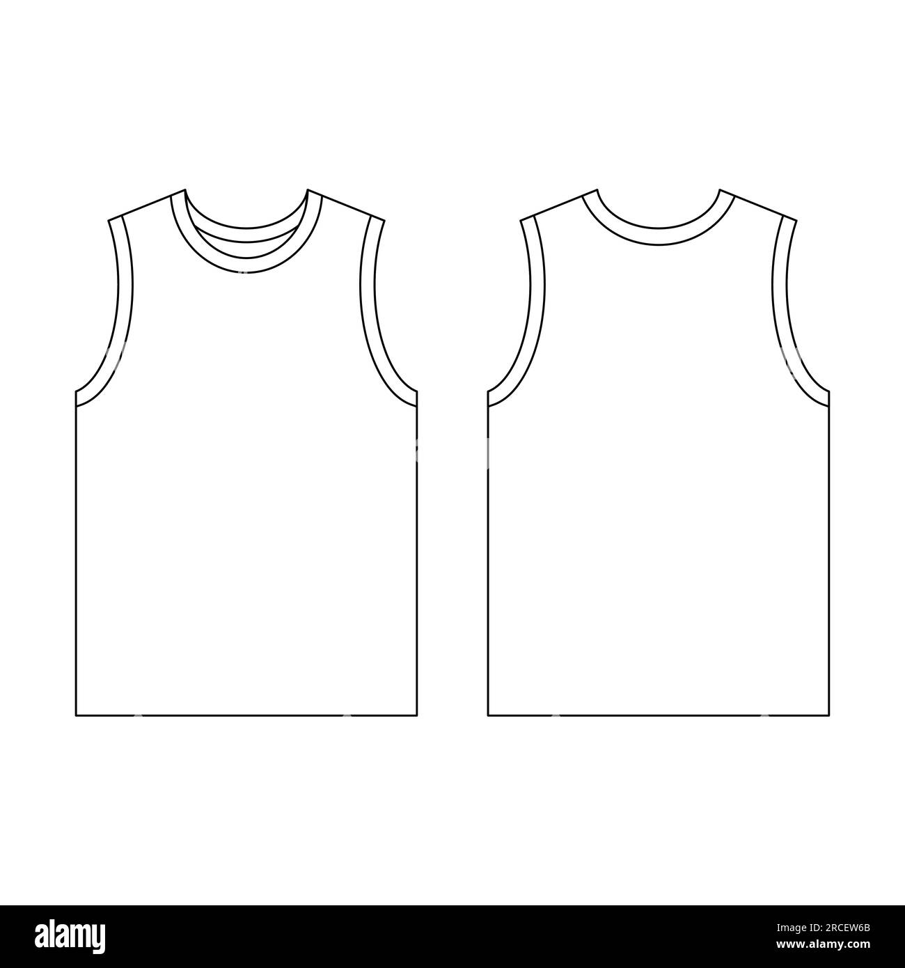 Template Jersey Basketball O neck Vector Illustration Flat Design