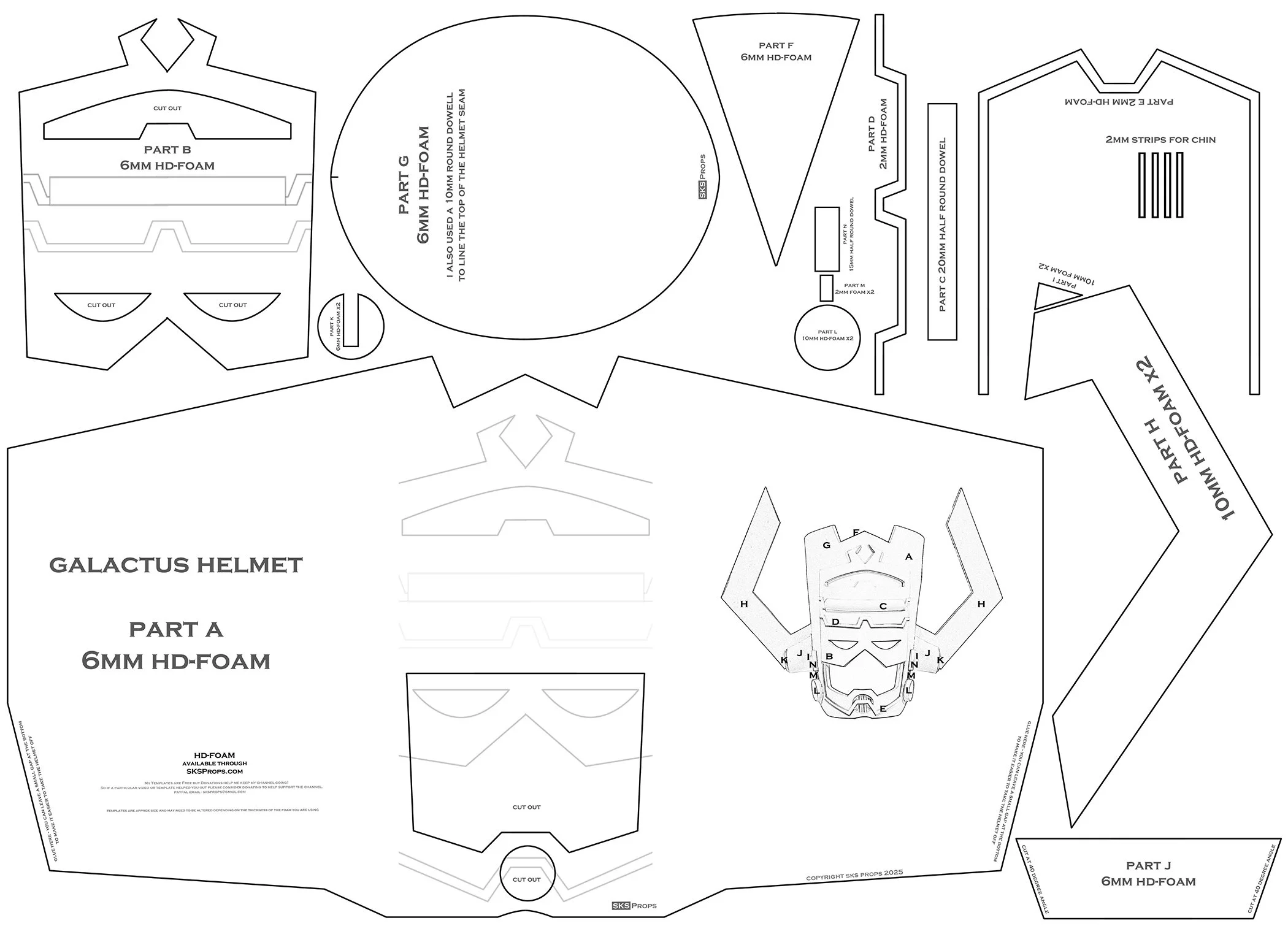 Free Printable Helmet Template