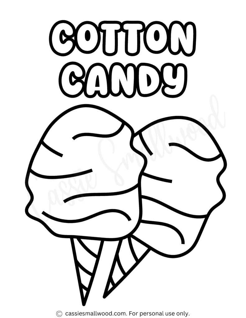Cotton Candy Template Printable