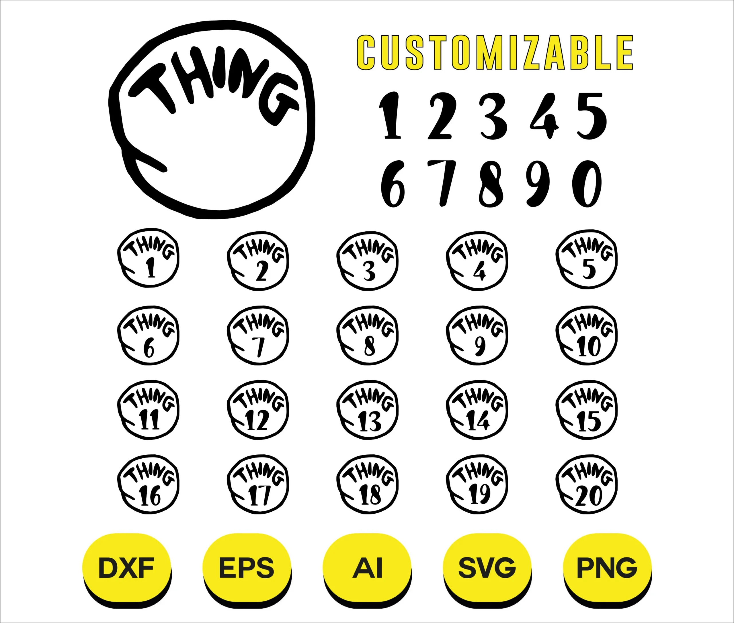 Thing 1 Printable Etsy Australia