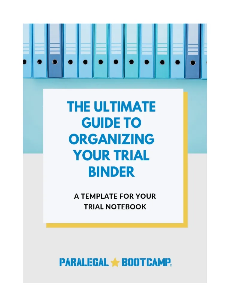 Trial Notebook Template PDF Jury Instructions Evidence Law 