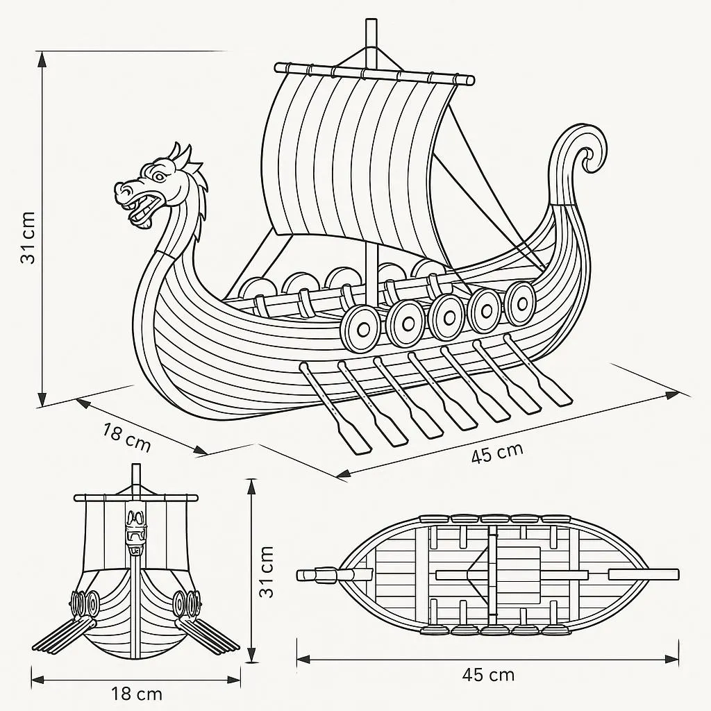 Viking Longboat Template Printables