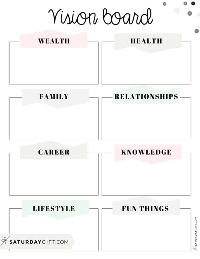 Vision Board Template 27 Cute amp Free Dream Board Printables