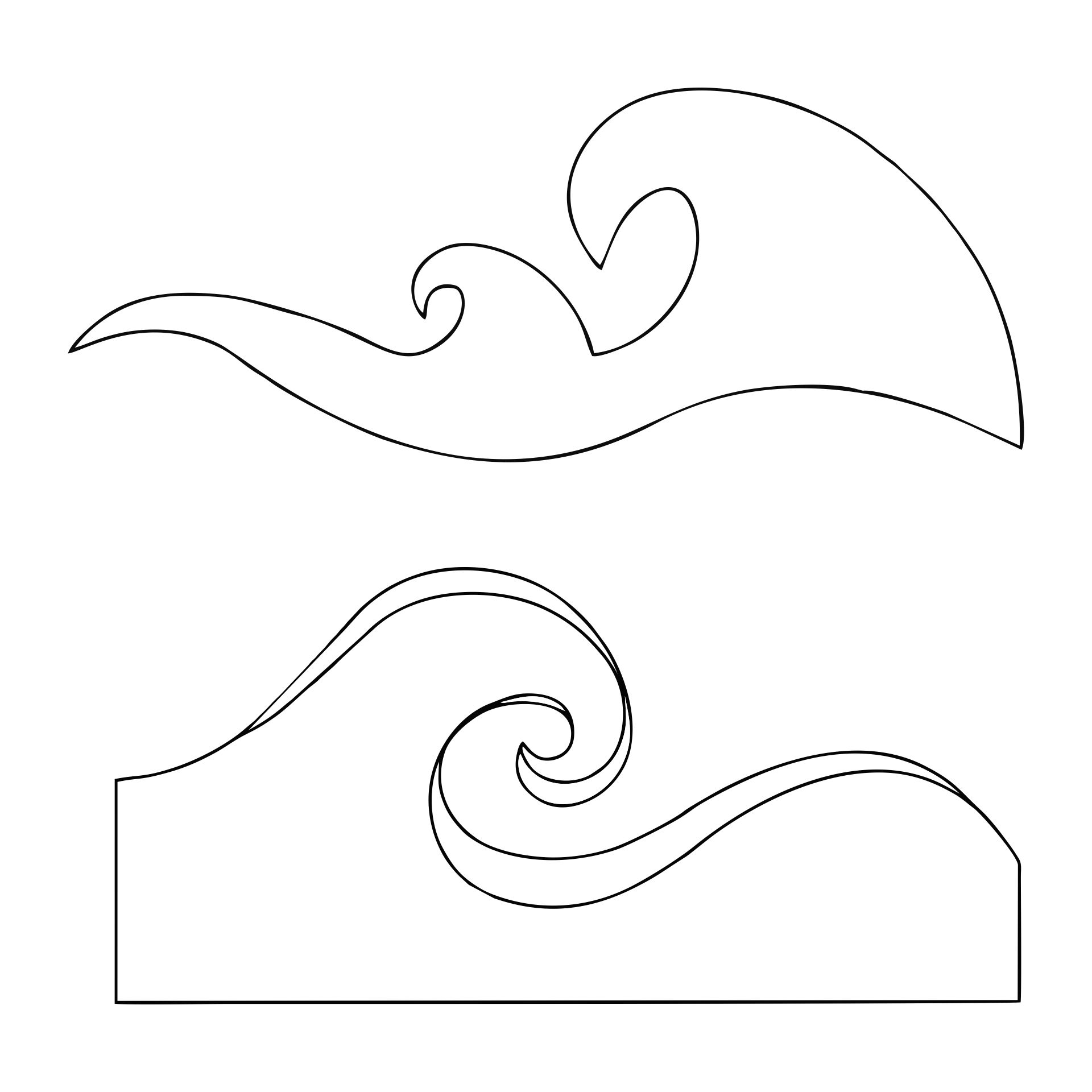 Wave Stencil 10 Free PDF Printables Printablee