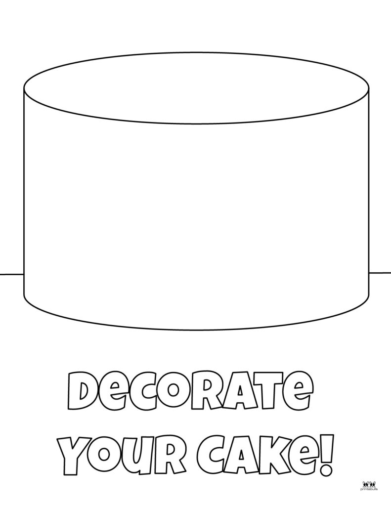 With Candles Cake Printable Cake Coloring Pages Free Printable 